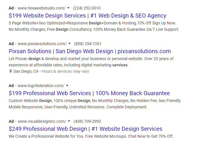 Pay-per-click ads on Google