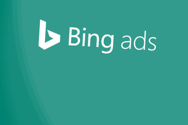 The Bing logo on teal with the text "bing ads"