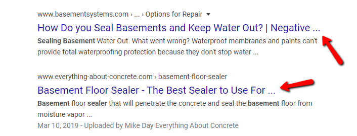 Google title tags cut off example